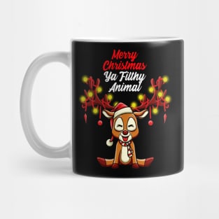 Merry Christmas Ya Filthy Animal Cute Deer Mug